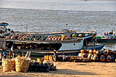 Old Bagan Myanmar. The jetty of the Irrawaddy river.